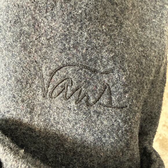 Vans Gray Hooded Wool Blend Peacoat | Women’s Medium Toggle Back Detail - Picture 10 of 12